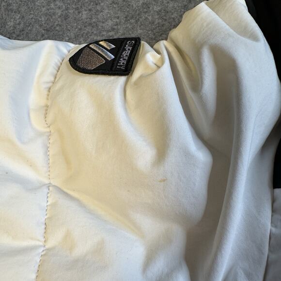 Superdry Mens Mountain Sport Hooded Box Quilt Puffer Jacket White Black W/Marks - Picture 13 of 15